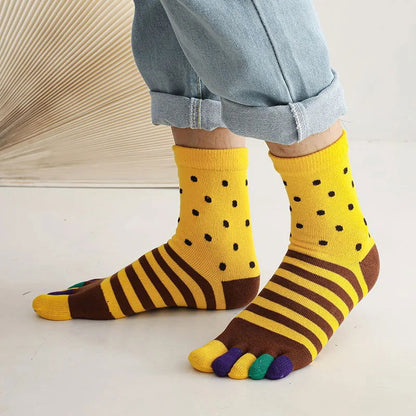 Chaussettes Doigt de Pied Colorées Pack 5 