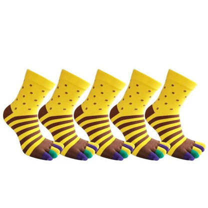 Chaussettes Doigt de Pied Colorées Pack 5 