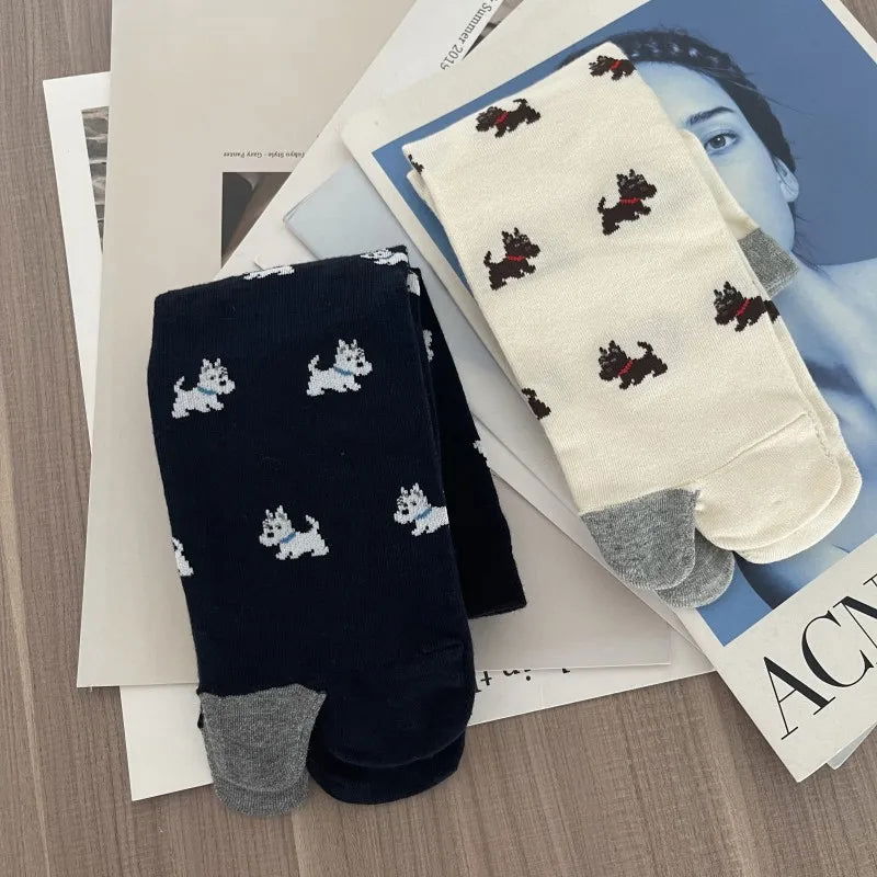 Chaussettes Japonaises Motif Chien 