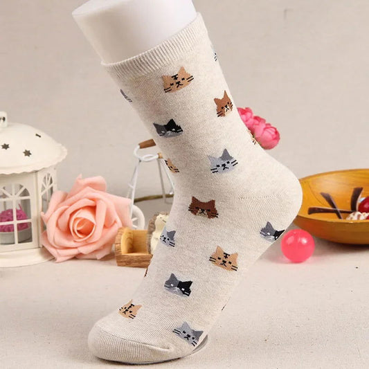 Chaussettes Motif Chat 