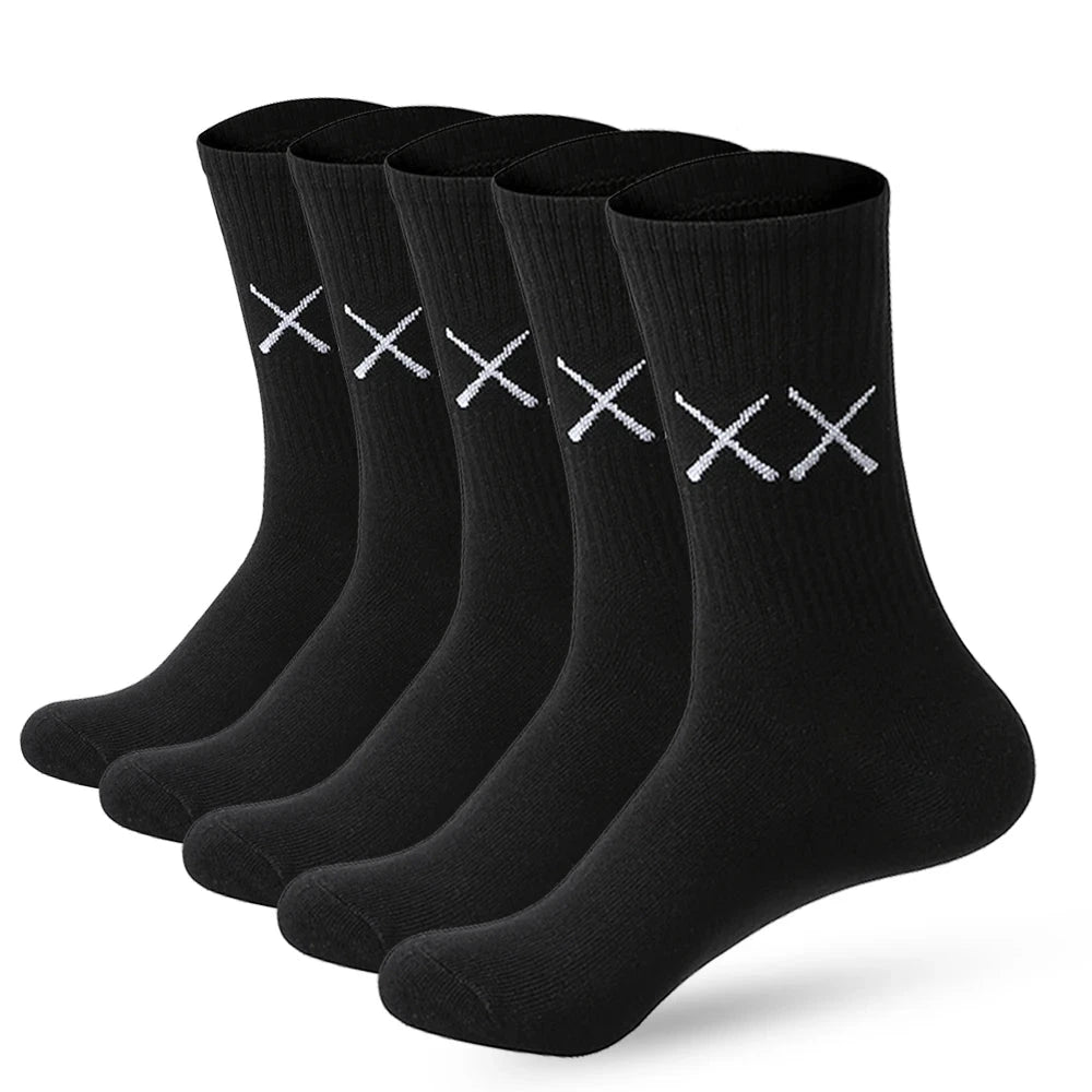 Chaussettes Noires Mi-Longues Pack 5 