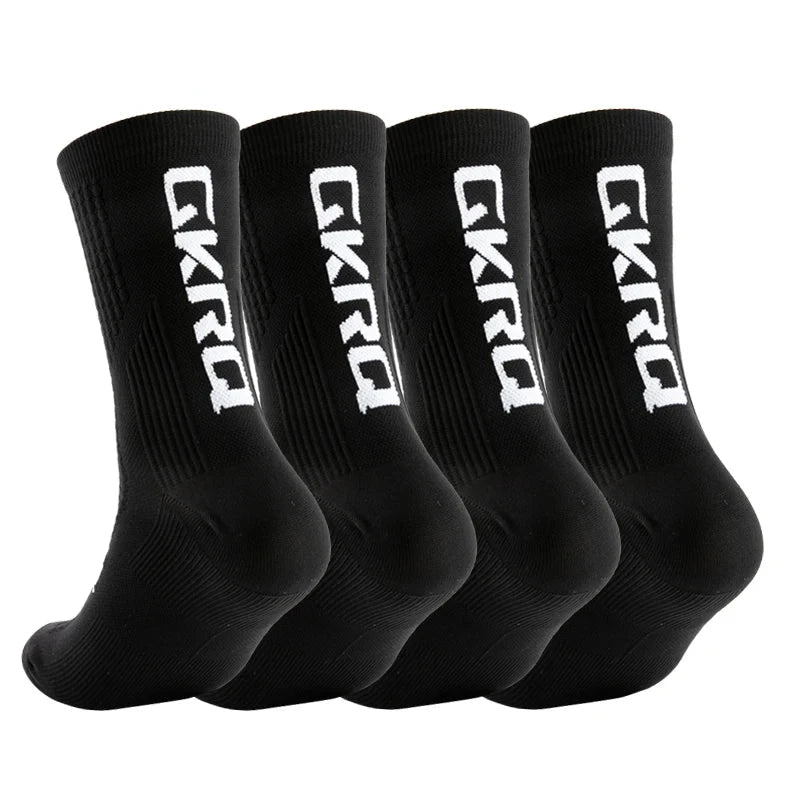 Chaussettes Noires de Cyclisme Pack 4 