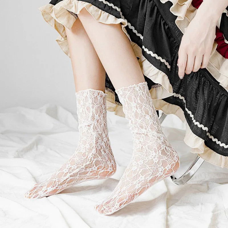 Chaussettes Rétro en Dentelle 