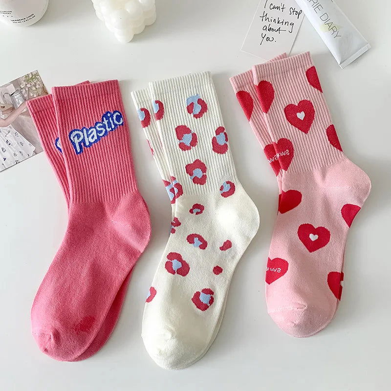 Chaussettes Rose Cœur 