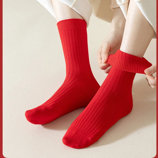 Chaussettes Rouges Mi-Longues 