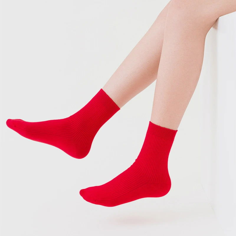 Chaussettes Rouges en Coton 