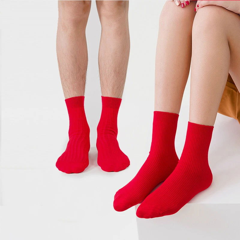 Chaussettes Rouges en Coton 