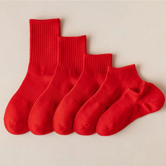 Chaussettes Simples Rouges 