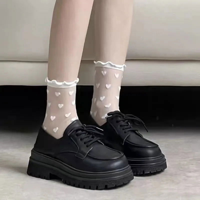 Chaussettes Transparentes Cœur 