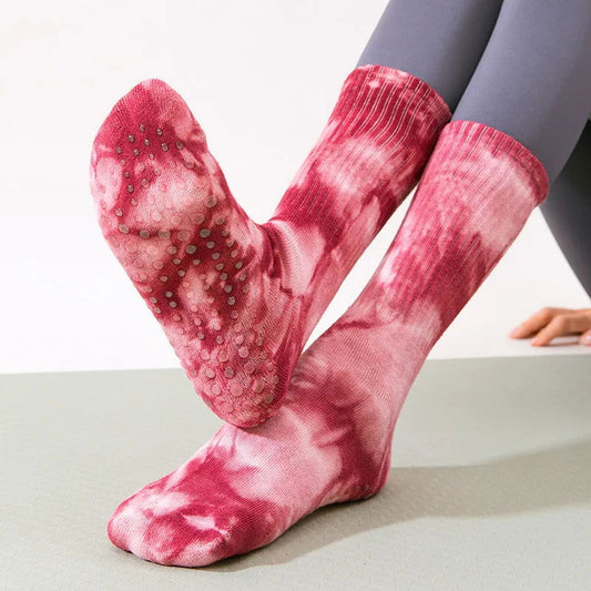 Chaussettes Yoga Haute Tie-dye 