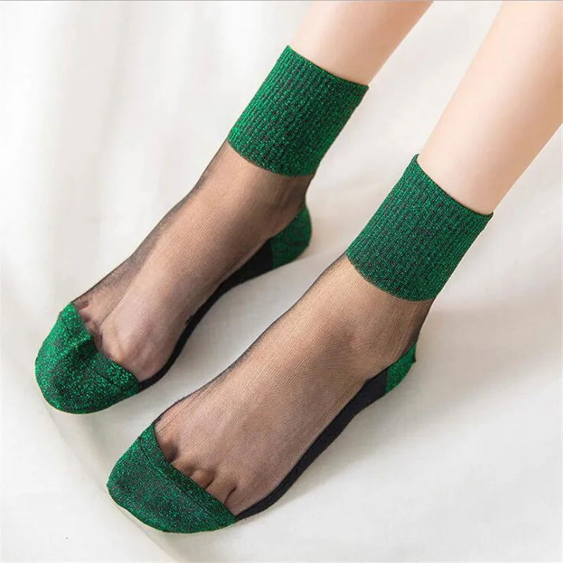 Chaussettes à Paillettes Élastiques 