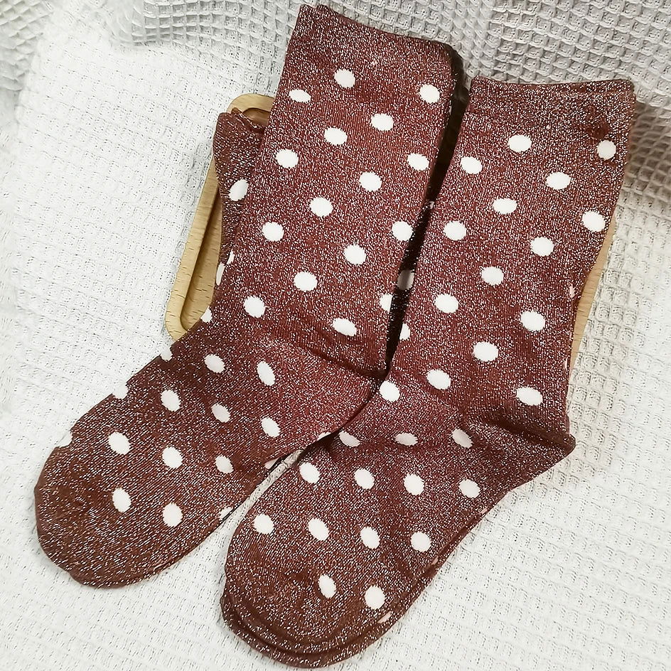 Chaussettes à Paillettes a Points 