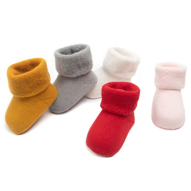 Chaussettes de Naissance Épaisses Pack 3 