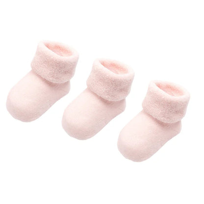 Chaussettes de Naissance Épaisses Pack 3 