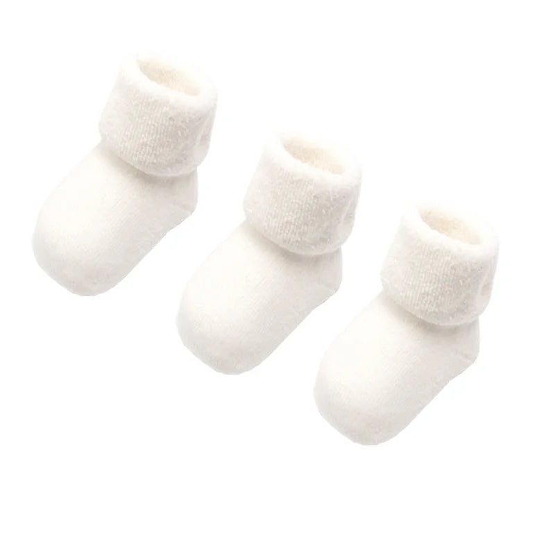 Chaussettes de Naissance Épaisses Pack 3 