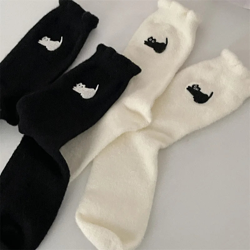 Chaussettes en Coton Chat 