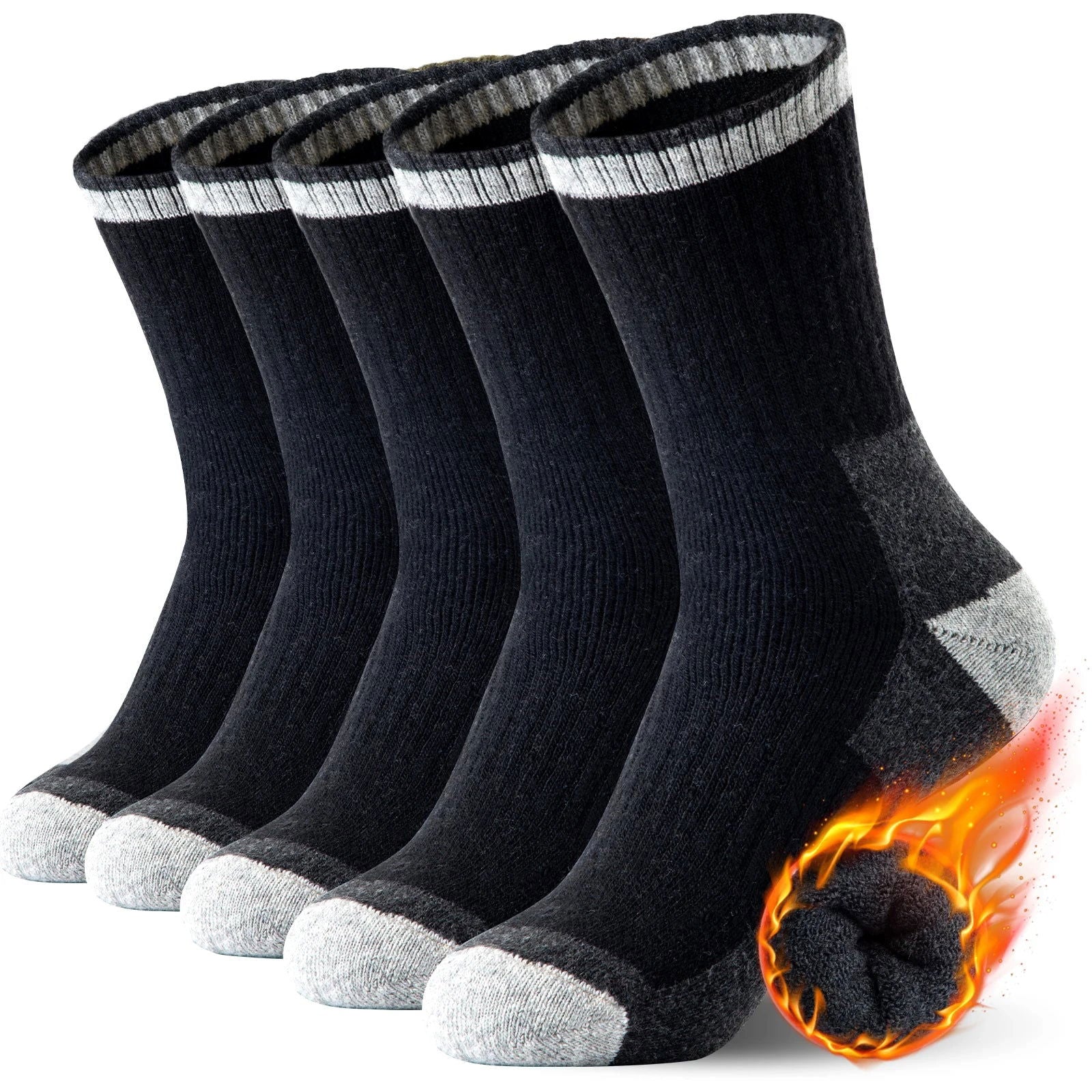 Chaussettes en Laine Anti-Humidité Pack 5 